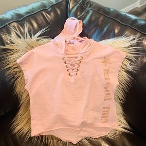 Girls justice sleeveless sweatshirt hoodie